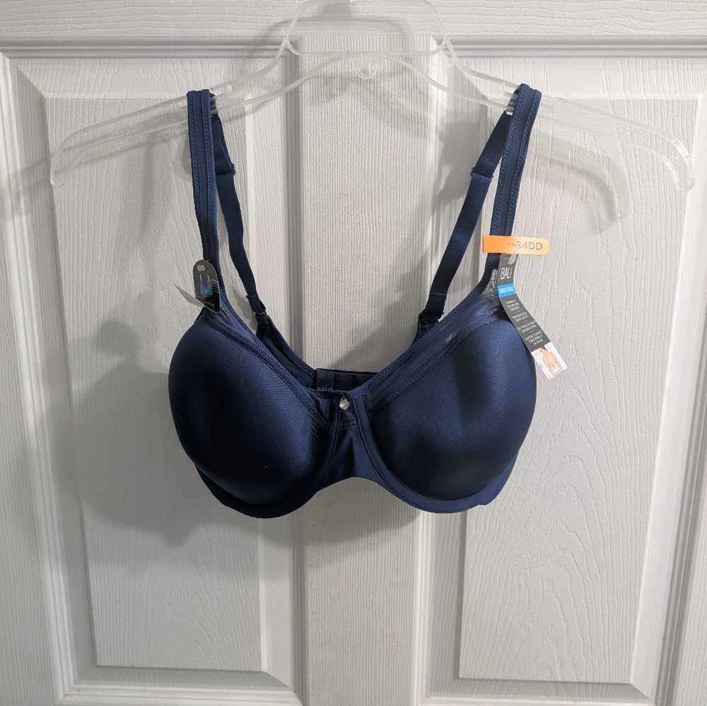 Bali Navy Blue Full Coverage Underwire Bra - Size 34DD